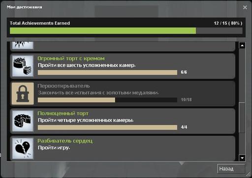 Portal - Потеря достижений в Portal.